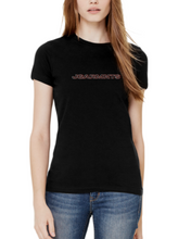 Load image into Gallery viewer, Womens Black Puff Print Flagship T-Shirt
